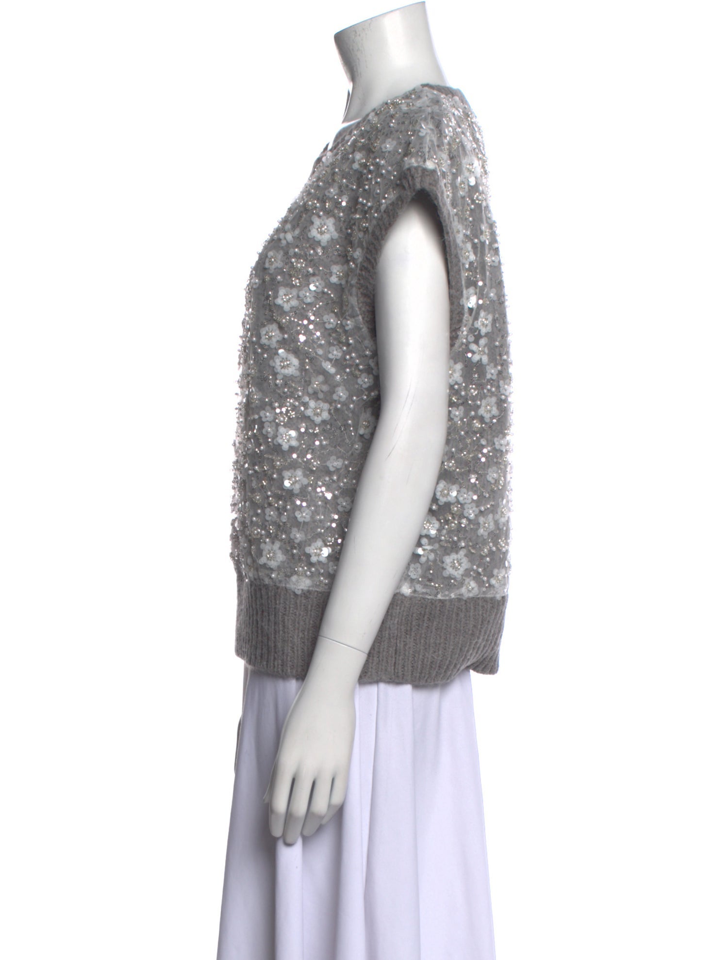 Jason Wu Patterned Scoop Neck Sweater w/ Tags