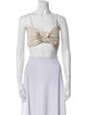 Jason Wu Linen Square Neckline Crop Top
