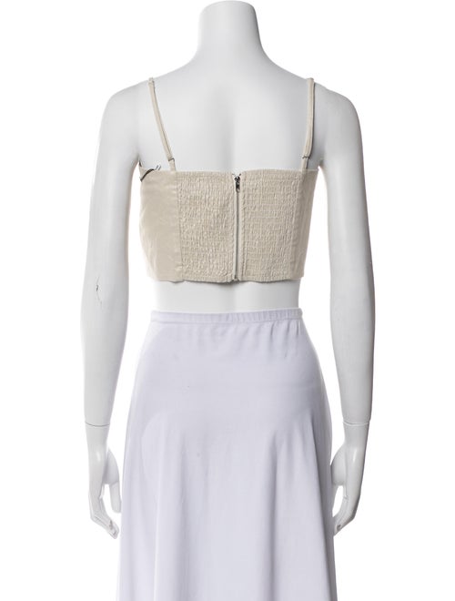 Jason Wu Linen Square Neckline Crop Top