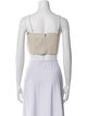 Jason Wu Linen Square Neckline Crop Top