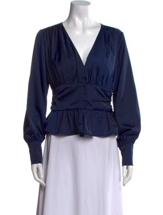 Jason Wu V-Neck Long Sleeve Blouse