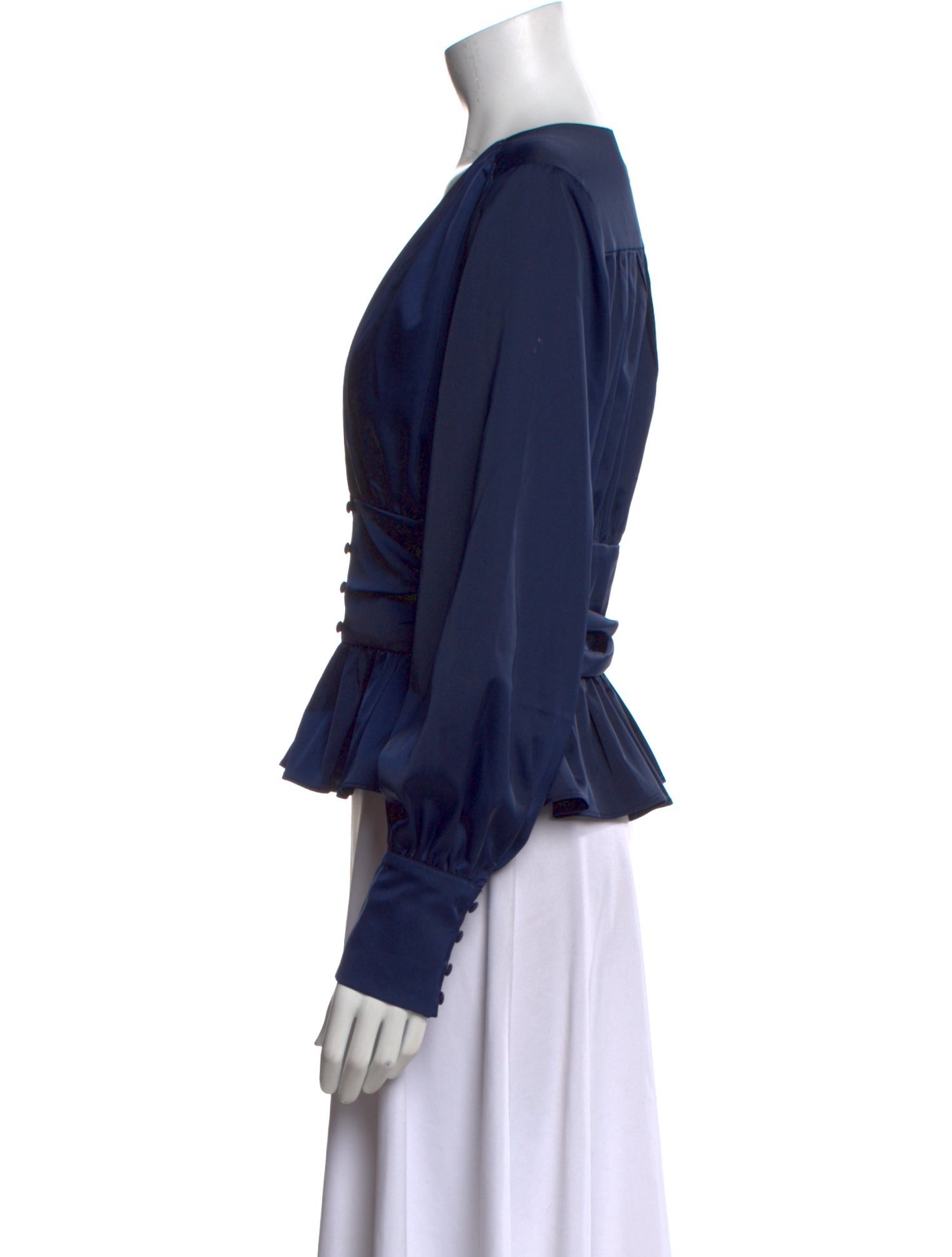 Jason Wu V-Neck Long Sleeve Blouse