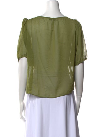 Jason Wu V-Neck Short Sleeve Blouse