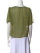 Jason Wu V-Neck Short Sleeve Blouse