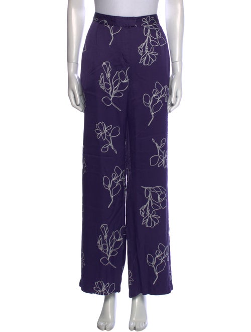 Jason Wu Floral Print Wide Leg Pants