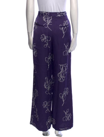 Jason Wu Floral Print Wide Leg Pants