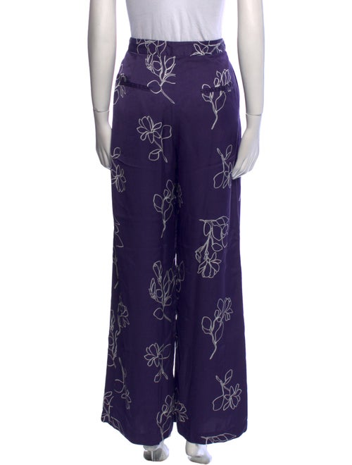 Jason Wu Floral Print Wide Leg Pants