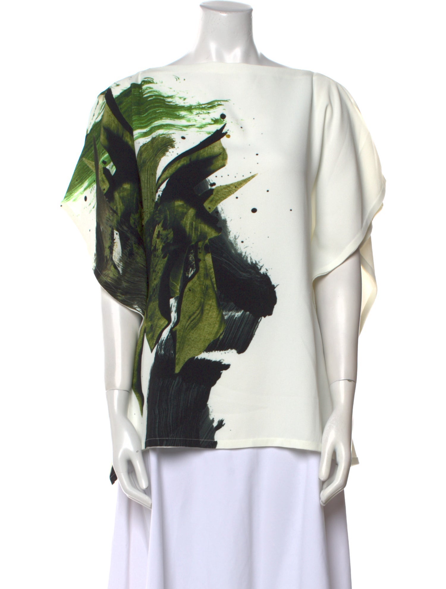 Jason Wu Printed Bateau Neckline Blouse