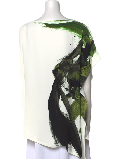 Jason Wu Printed Bateau Neckline Blouse