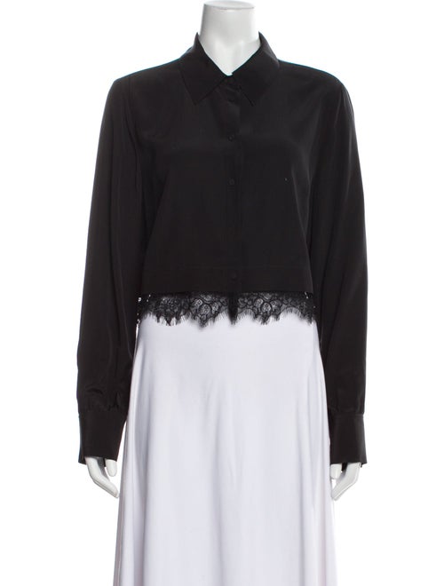 Jason Wu Silk Long Sleeve Button-Up Top