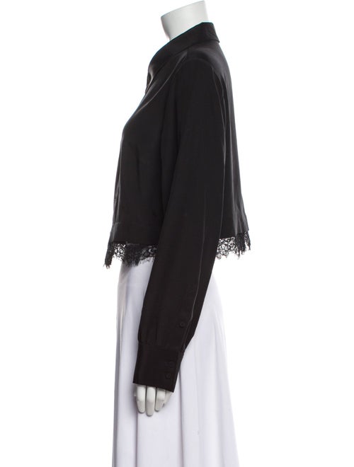 Jason Wu Silk Long Sleeve Button-Up Top