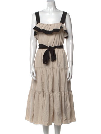 Jason Wu Linen Knee-Length Dress