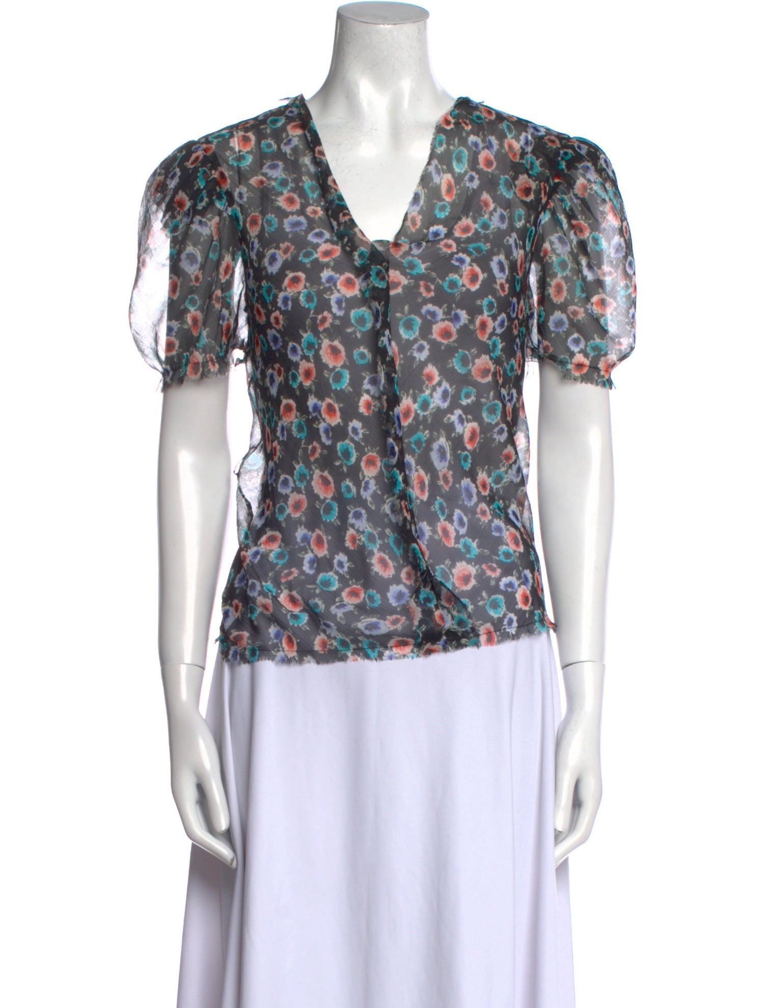 Jason Wu Silk Floral Print Blouse