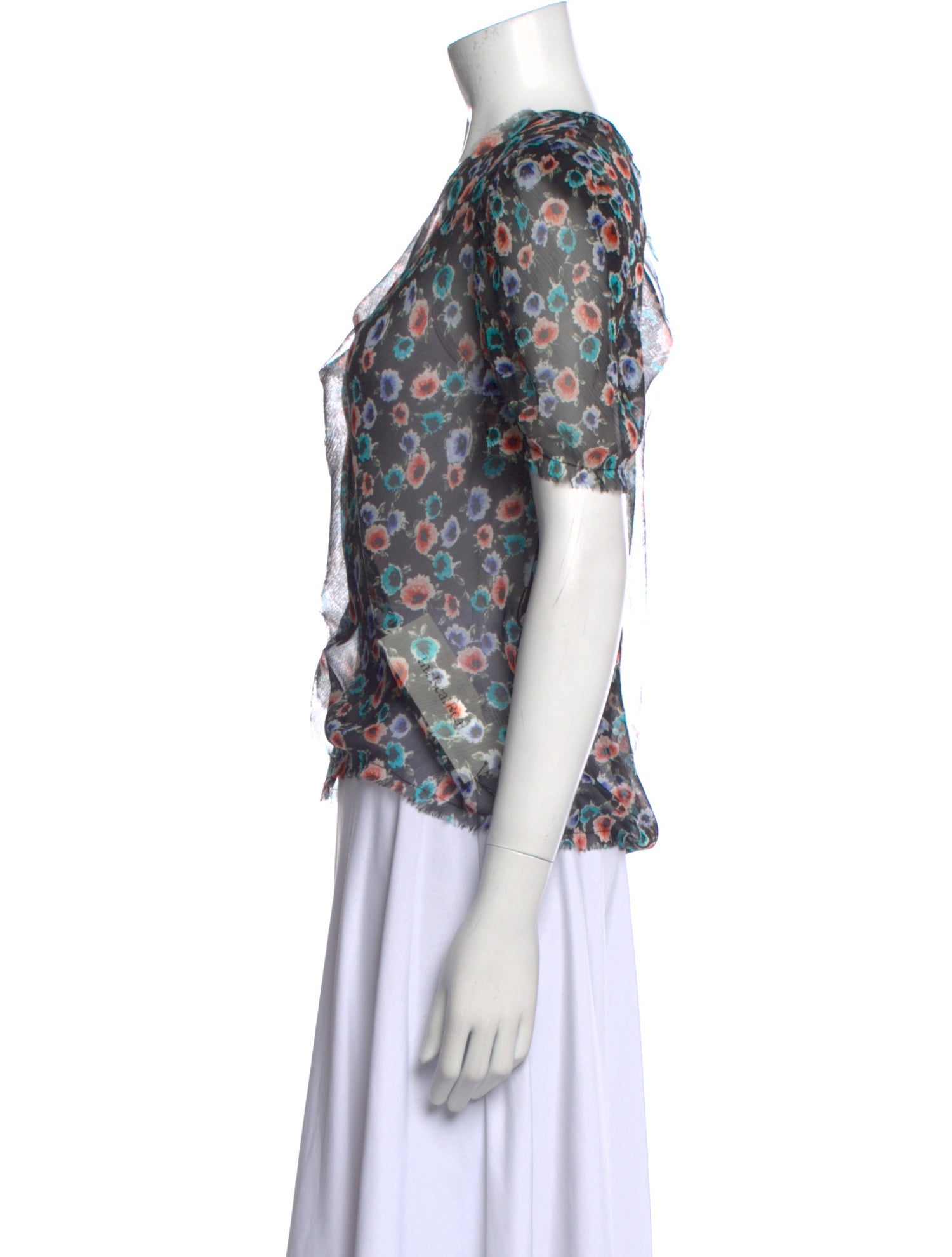 Jason Wu Silk Floral Print Blouse