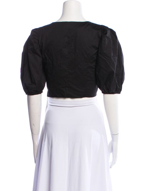 Jason Wu V-Neck Short Sleeve Crop Top