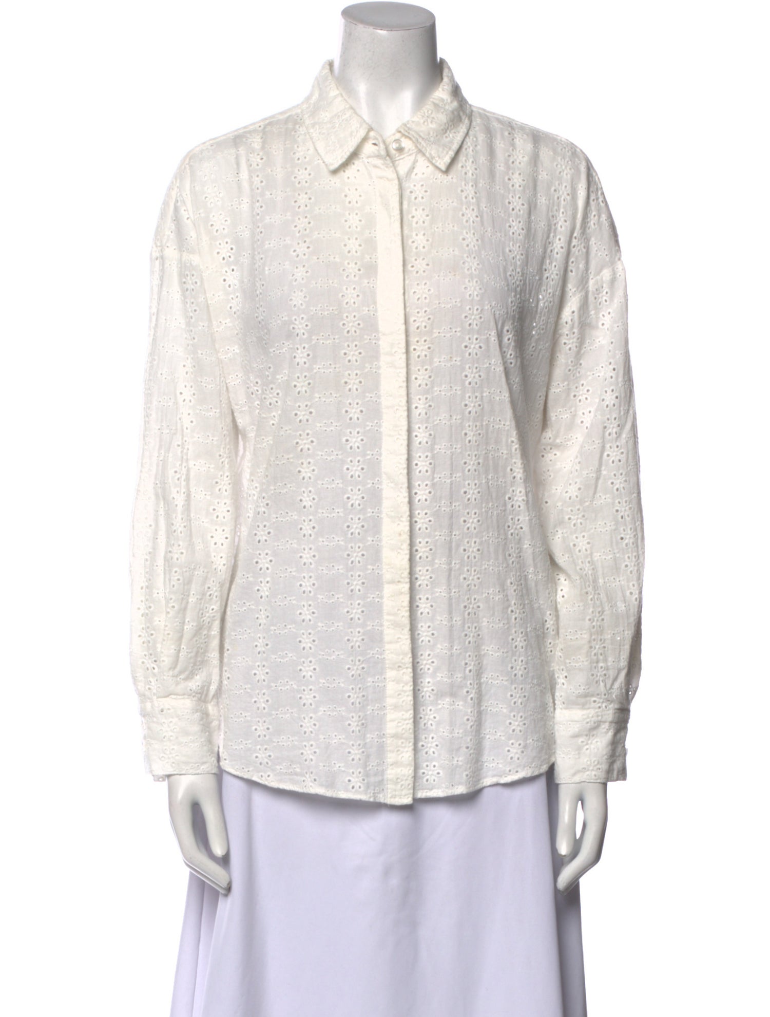 Jason Wu Long Sleeve Button-Up Top