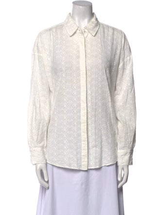 Jason Wu Long Sleeve Button-Up Top