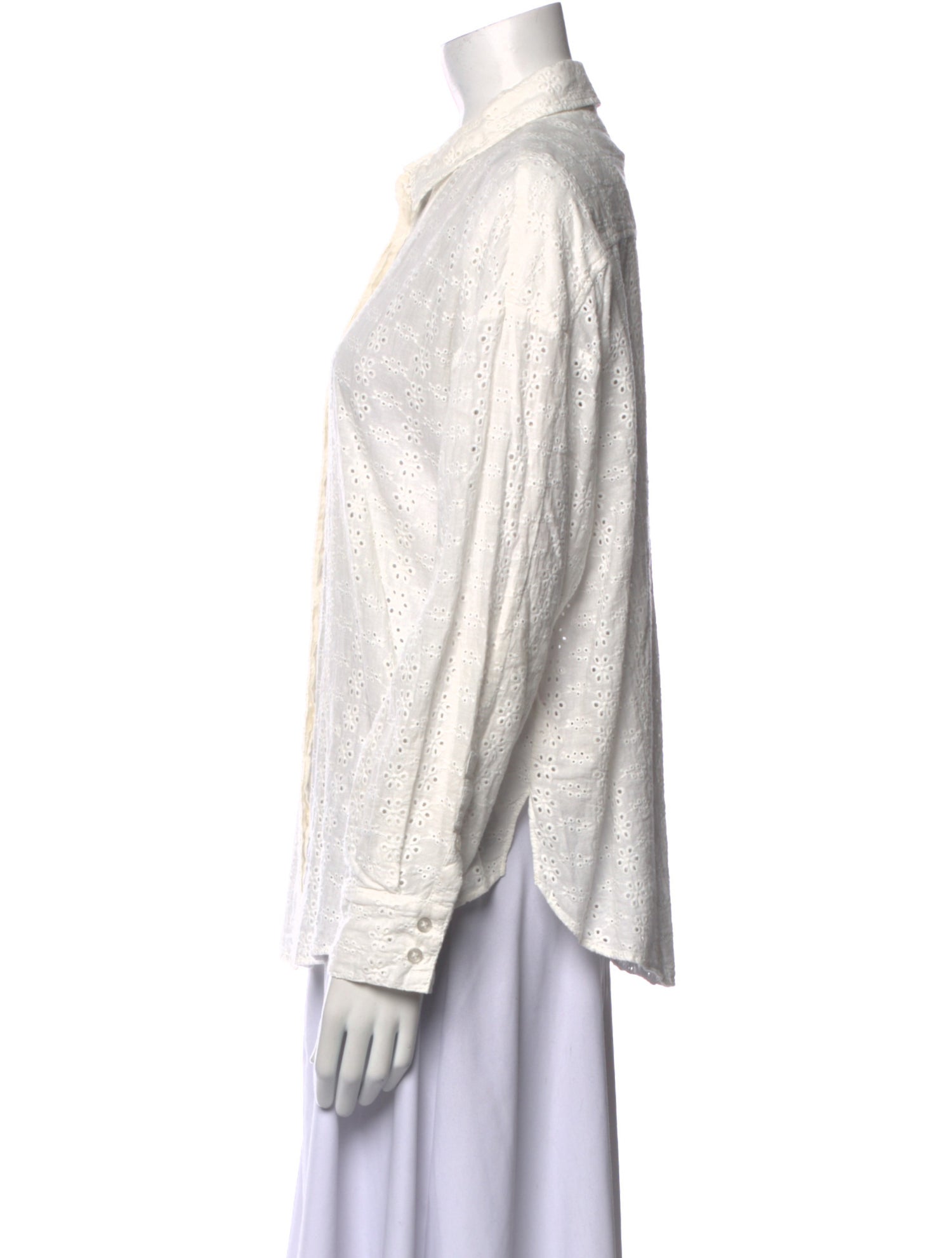 Jason Wu Long Sleeve Button-Up Top