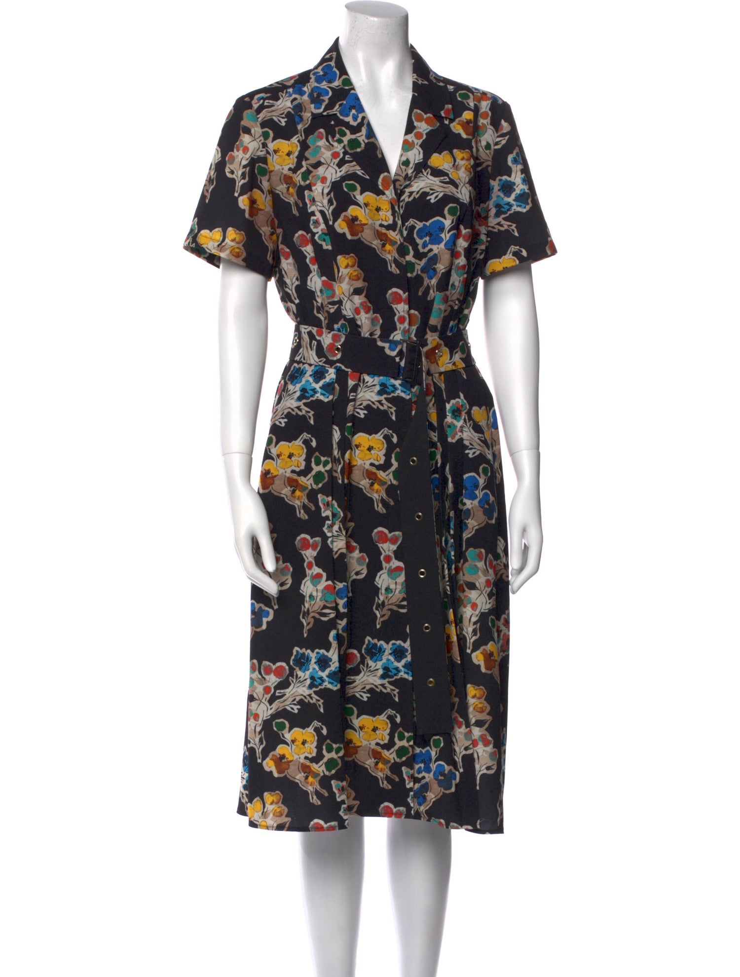 Jason Wu Floral Print Midi Length Dress