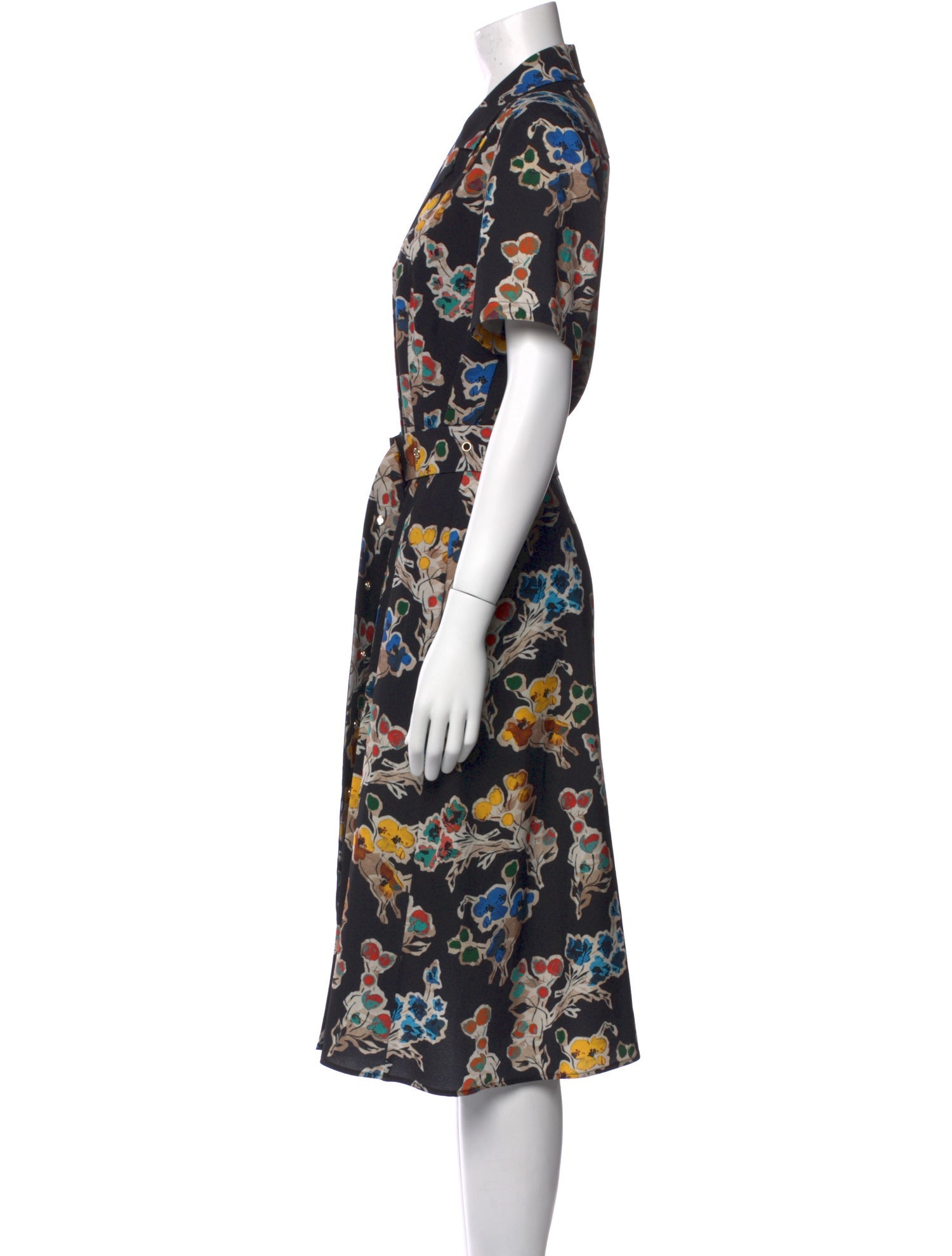 Jason Wu Floral Print Midi Length Dress