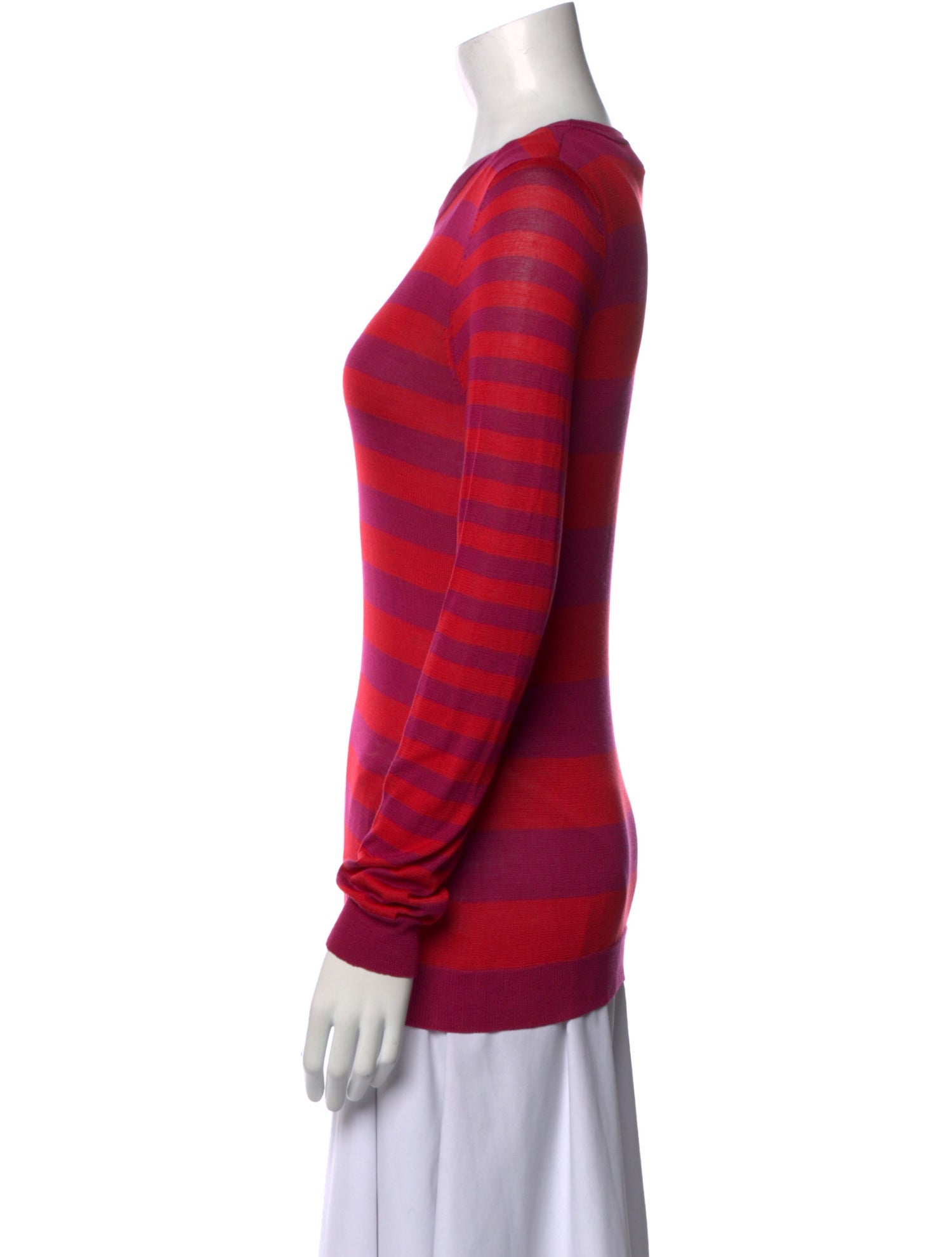 Jason Wu Silk Striped T-Shirt