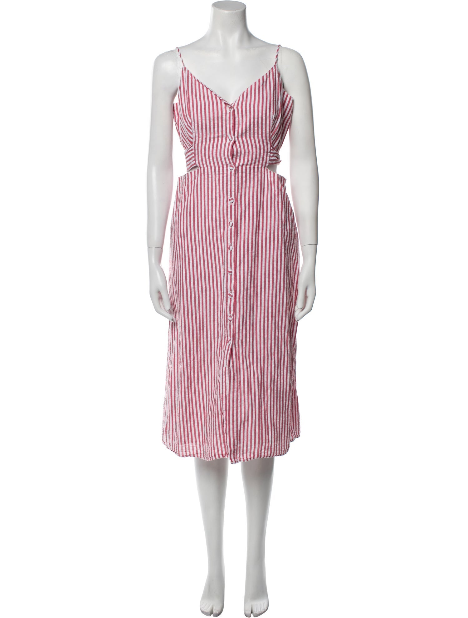 Jason Wu Striped Midi Length Dress