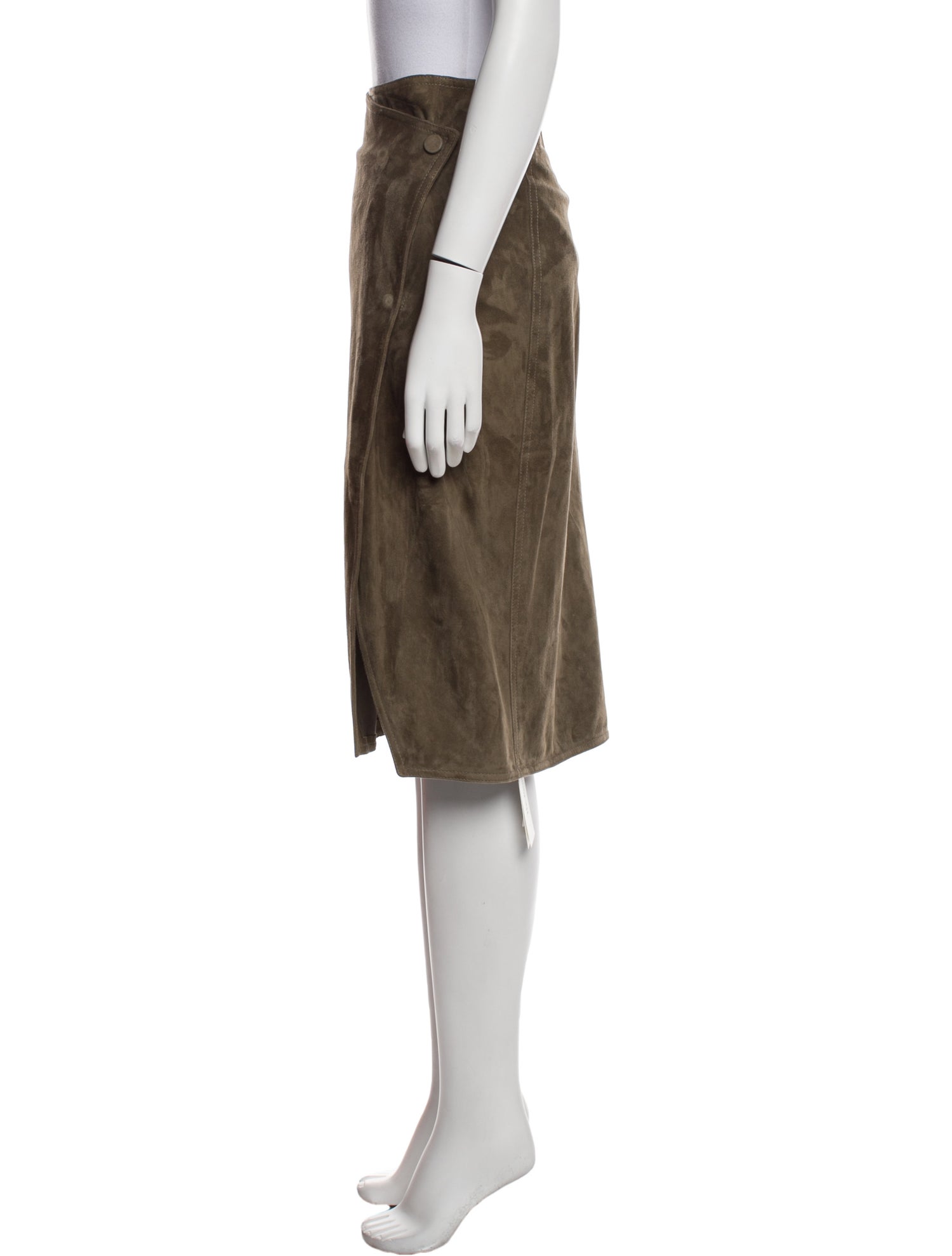 Jason Wu Suede Knee-Length Skirt