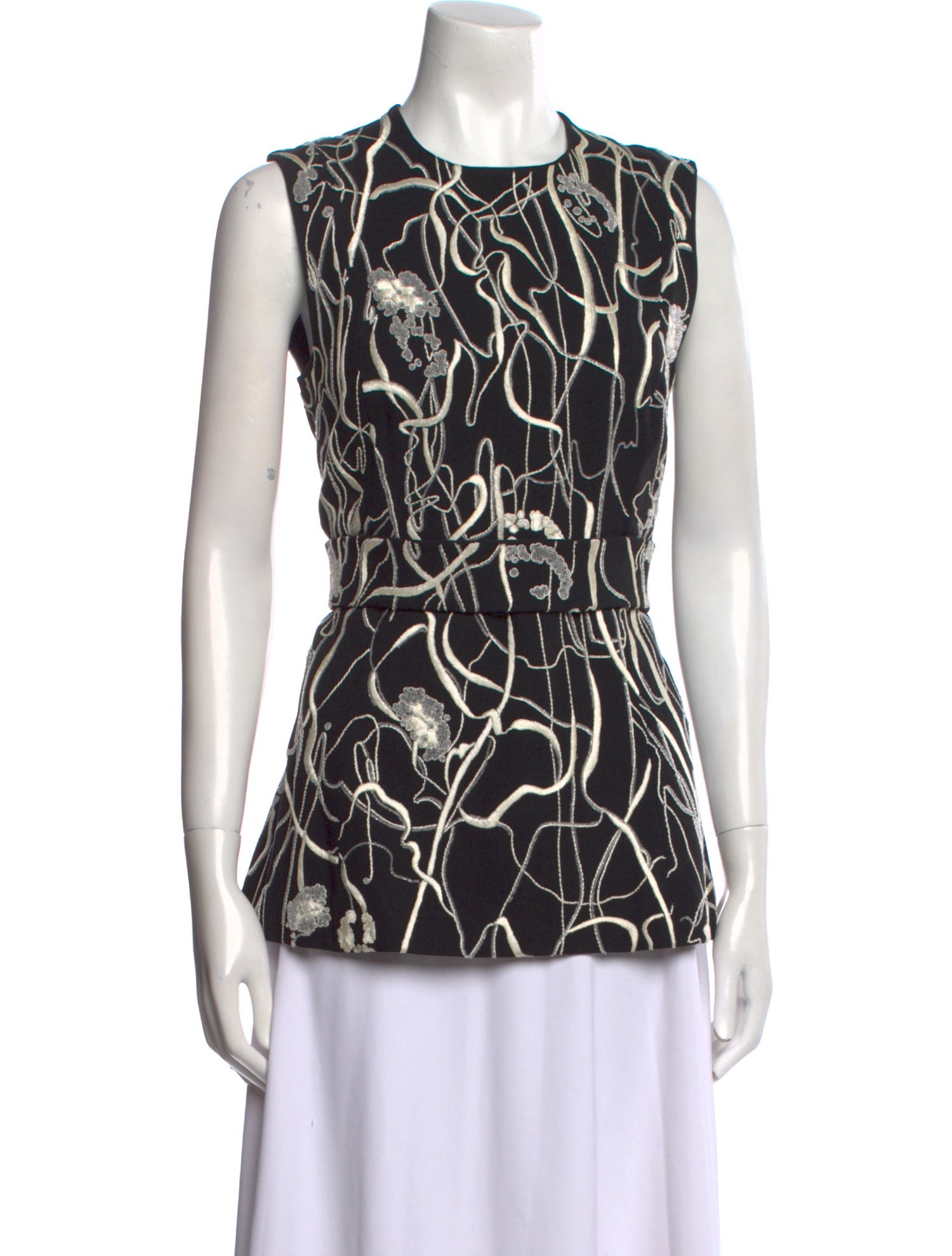 Jason Wu Printed Crew Neck Top