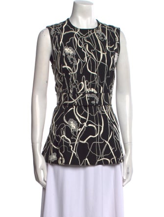 Jason Wu Printed Crew Neck Top