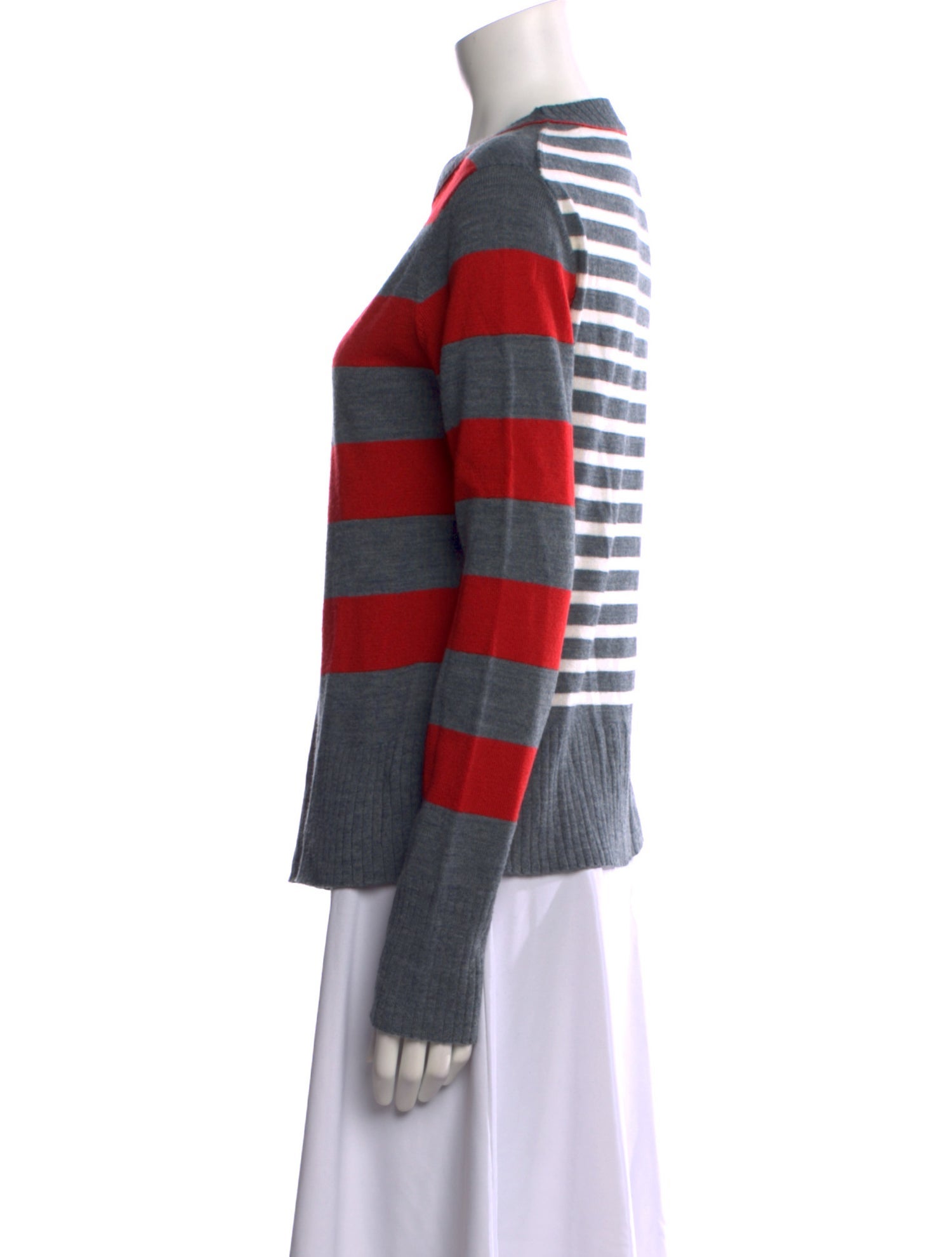 Jason Wu Striped Crew Neck Sweater