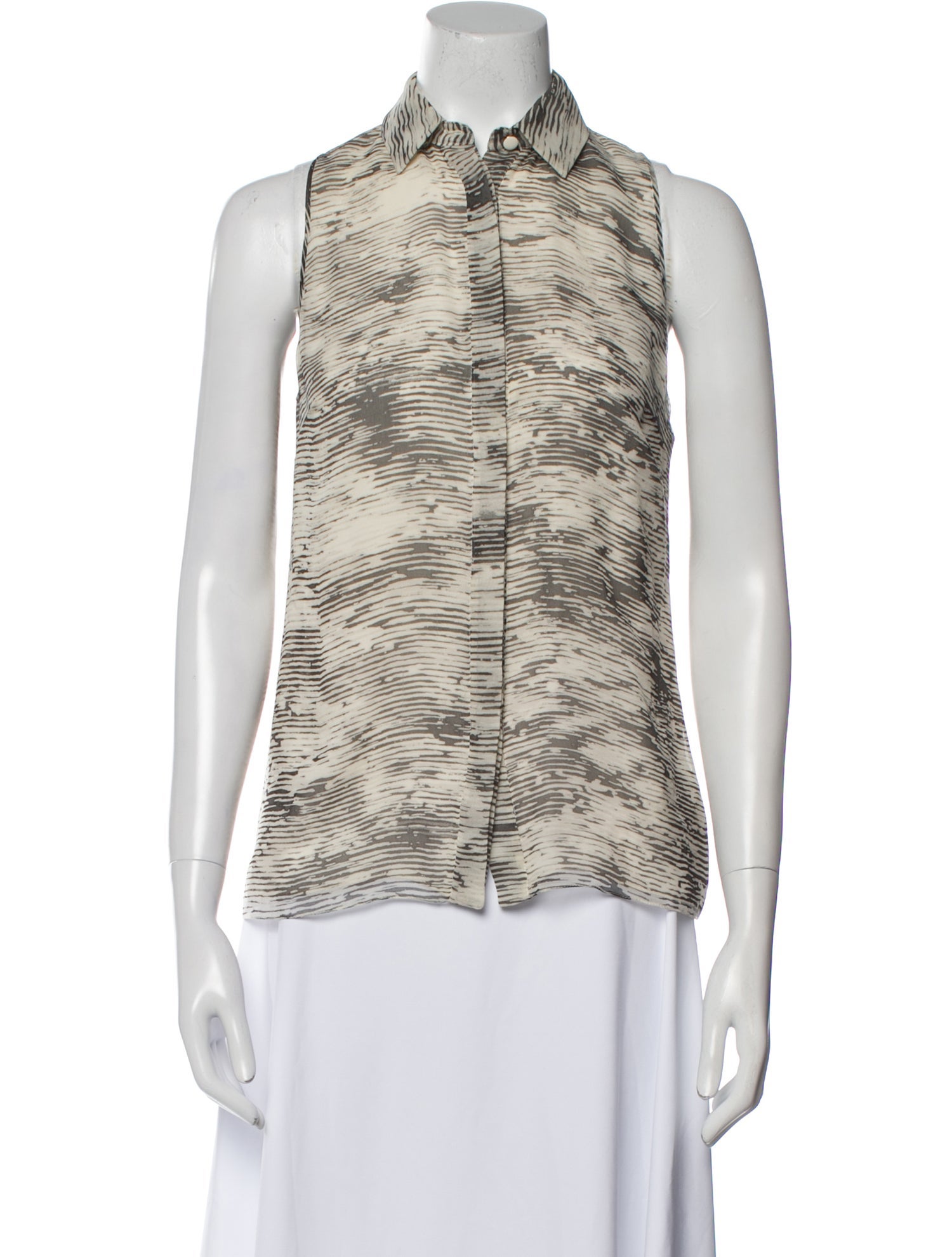 Jason Wu Silk Printed Button-Up Top