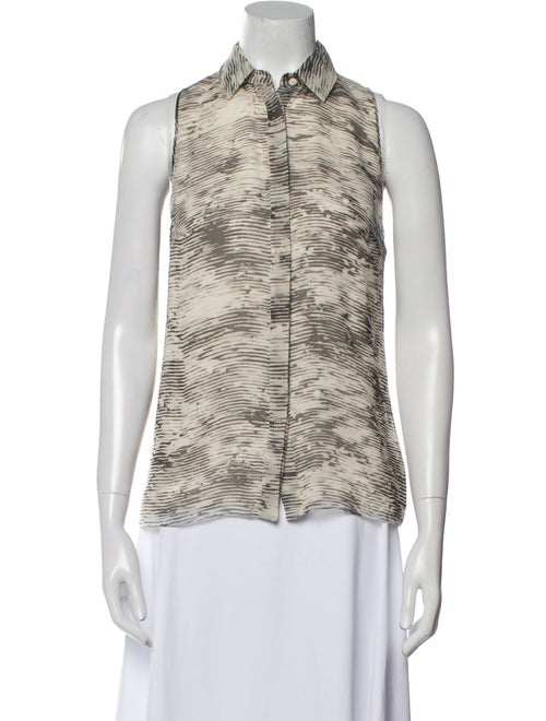 Jason Wu Silk Printed Button-Up Top