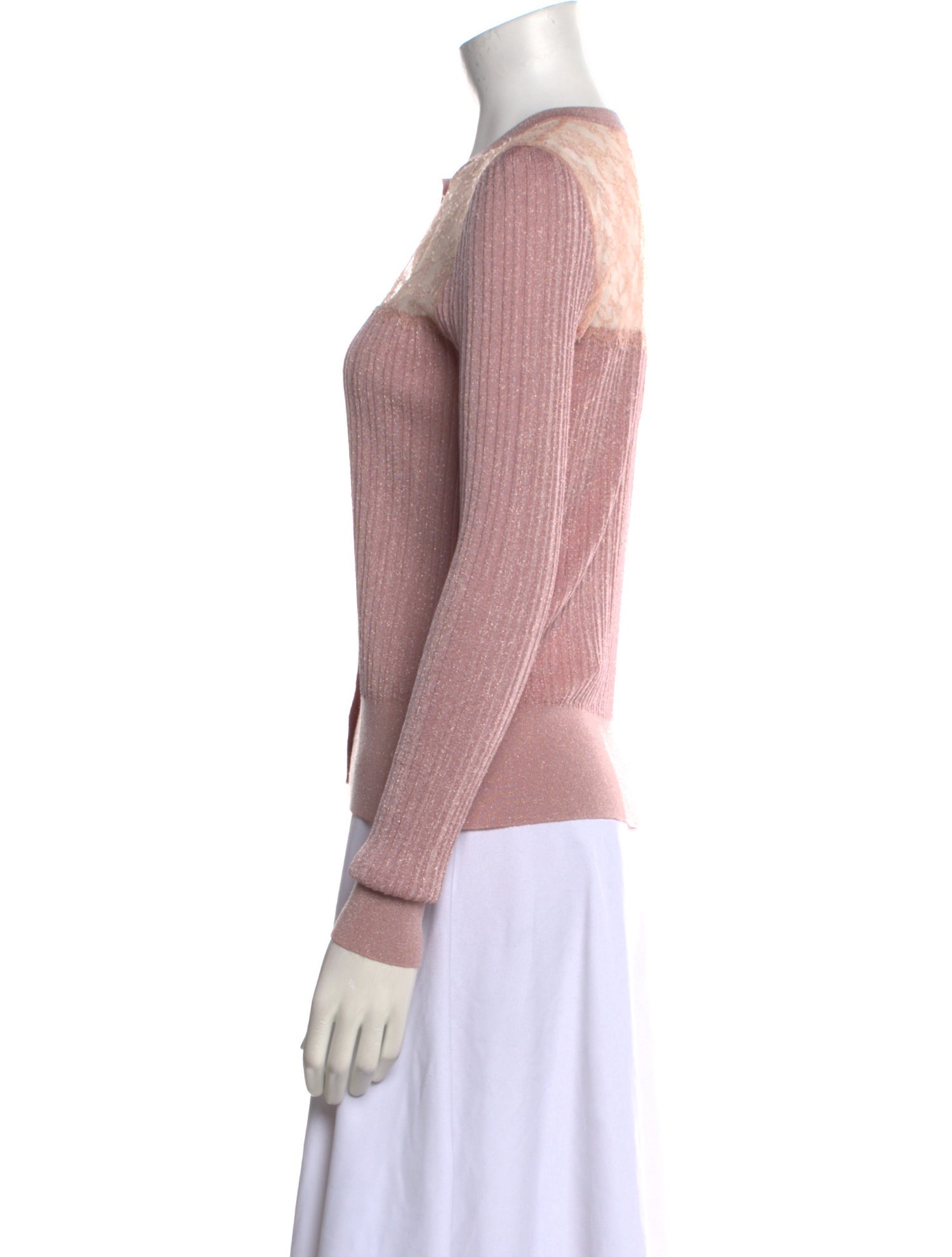 Jason Wu Lace Pattern Scoop Neck Sweater