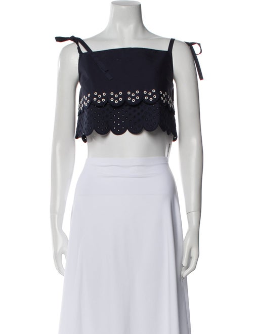 Jason Wu Square Neckline Sleeveless Crop Top