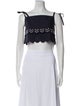 Jason Wu Square Neckline Sleeveless Crop Top