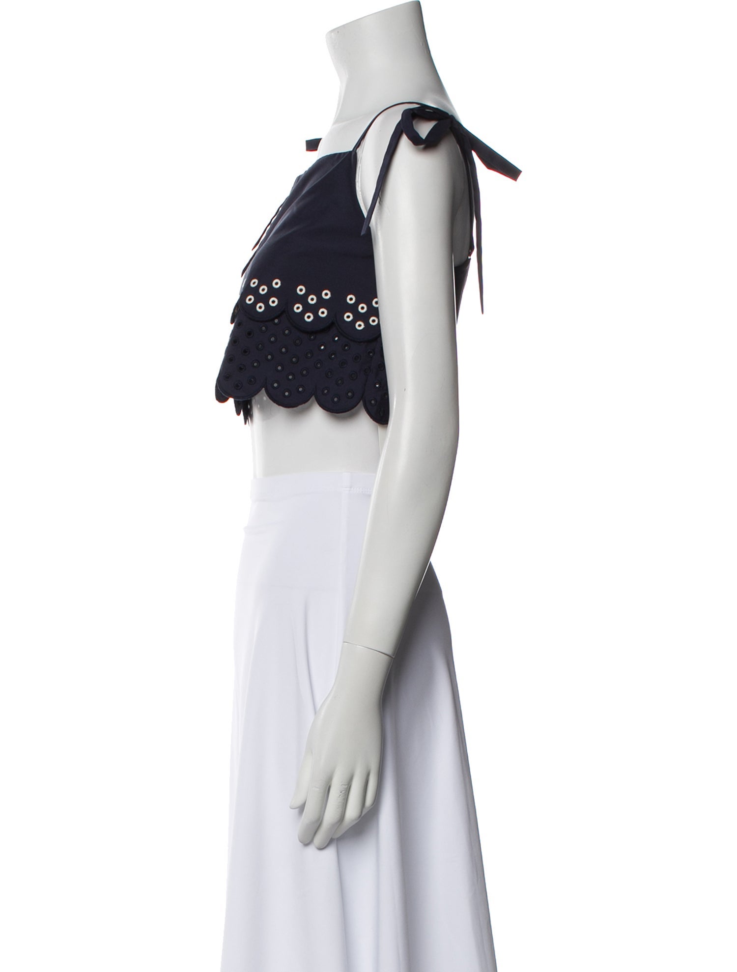 Jason Wu Square Neckline Sleeveless Crop Top