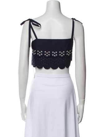 Jason Wu Square Neckline Sleeveless Crop Top