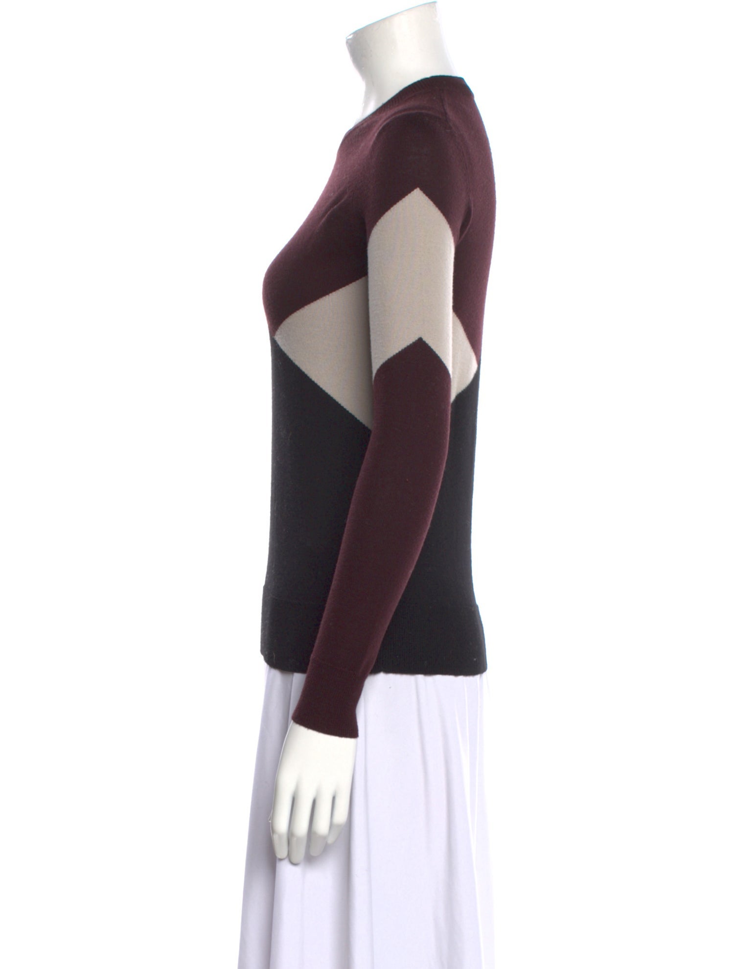 Jason Wu Wool Colorblock Pattern Sweater