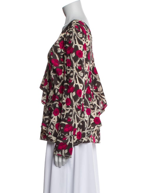 Jason Wu Floral Print V-Neck Blouse