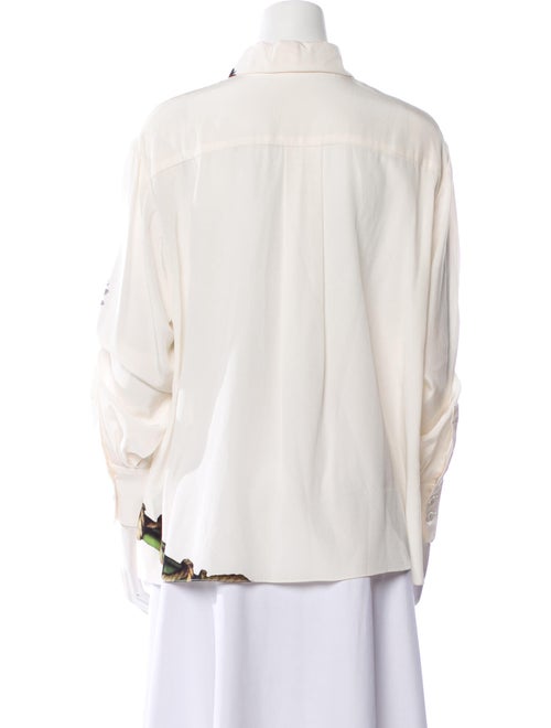 Jason Wu Collection Floral Print Three-Quarter Sleeve Blouse