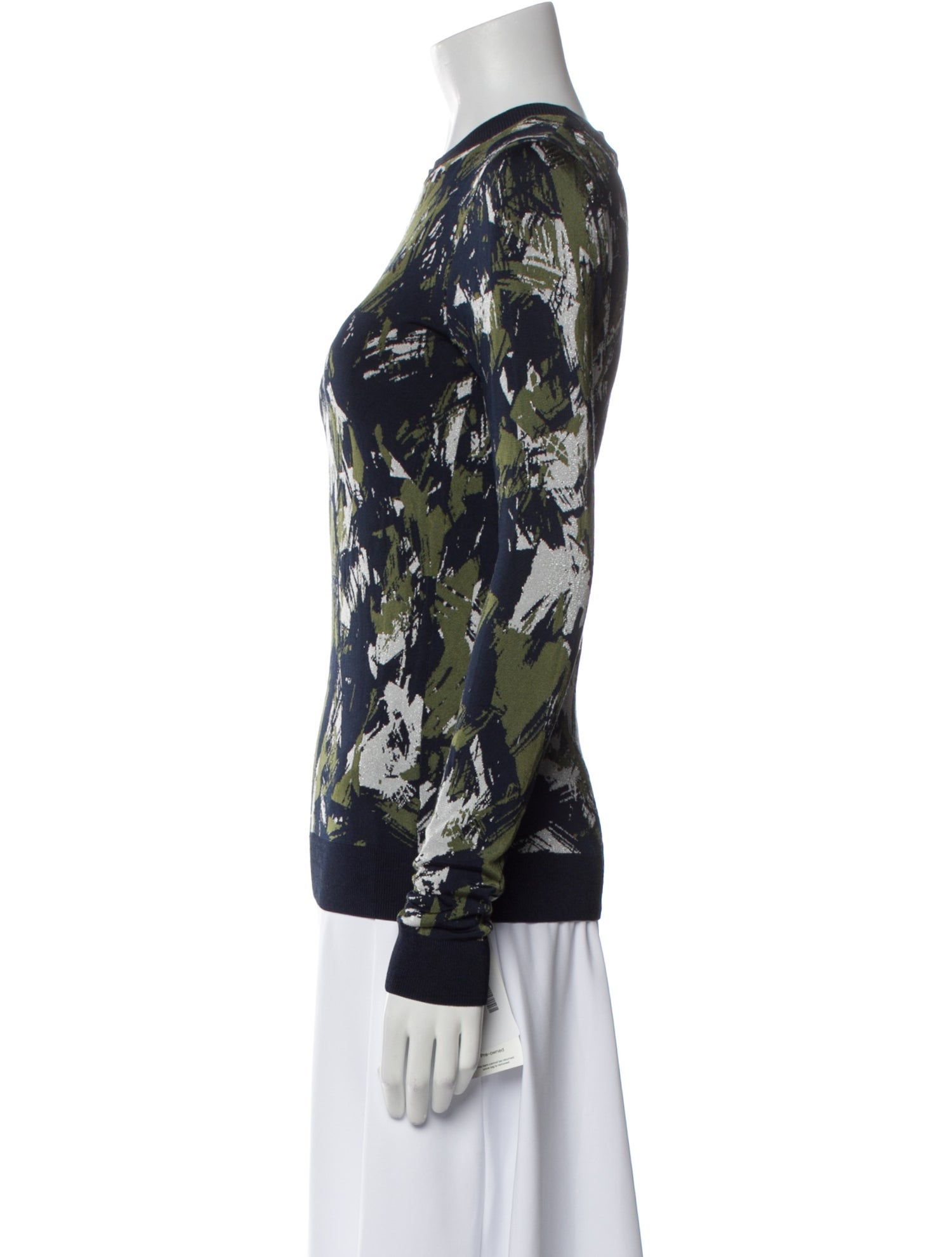 Jason Wu Printed Crew Neck Sweater