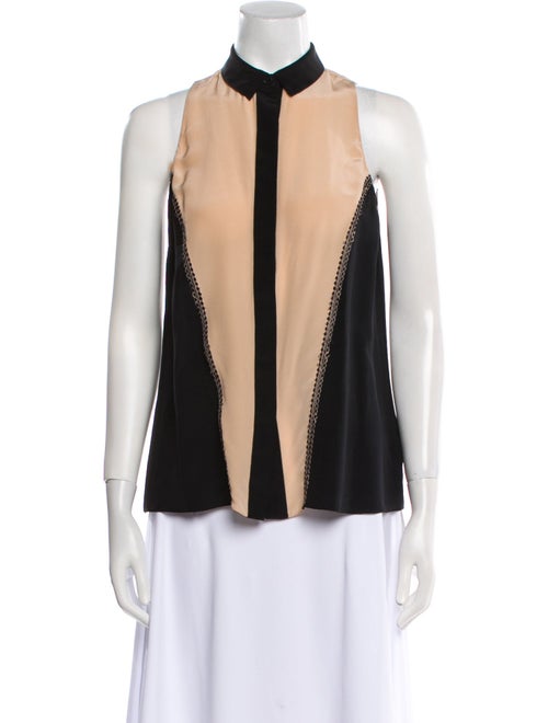 Jason Wu Striped Mock Neck Blouse