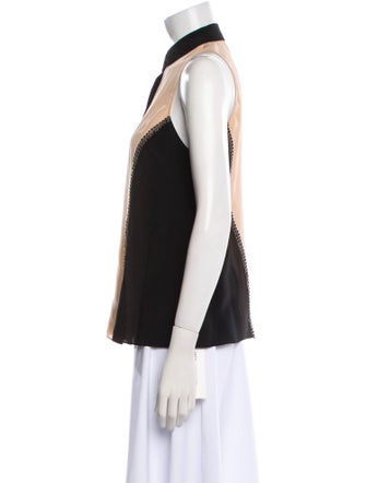 Jason Wu Striped Mock Neck Blouse