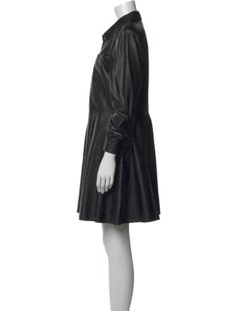Jason Wu Lamb Leather Knee-Length Dress