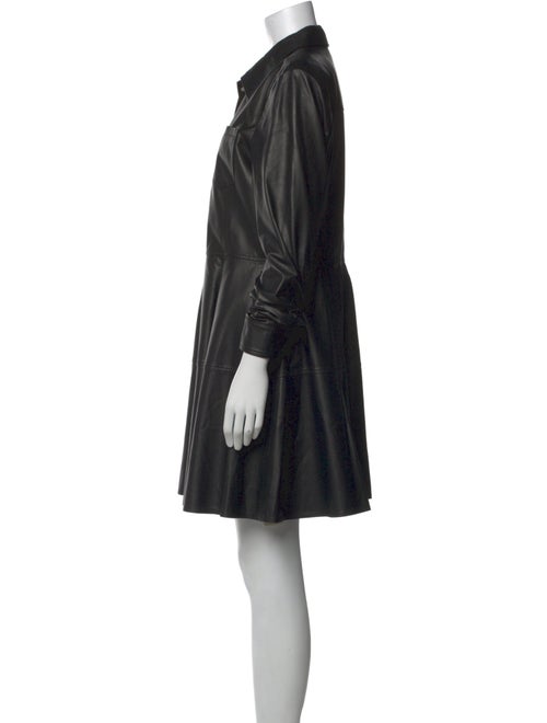 Jason Wu Lamb Leather Knee-Length Dress