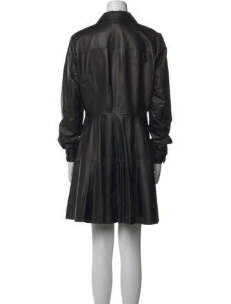 Jason Wu Lamb Leather Knee-Length Dress
