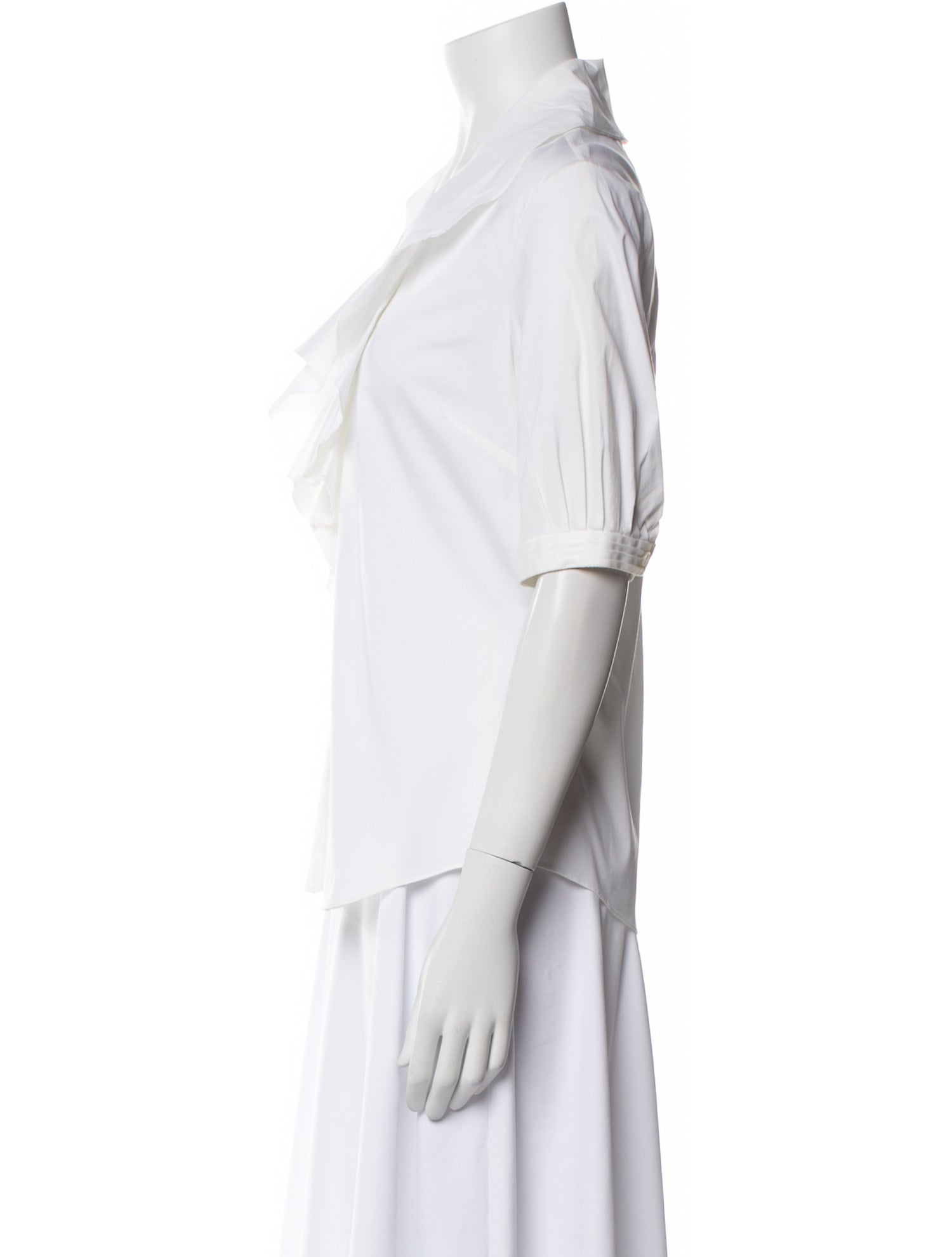 Jason Wu Three-Quarter Sleeve Button-Up Top