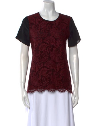 Jason Wu Lace Pattern Crew Neck T-Shirt