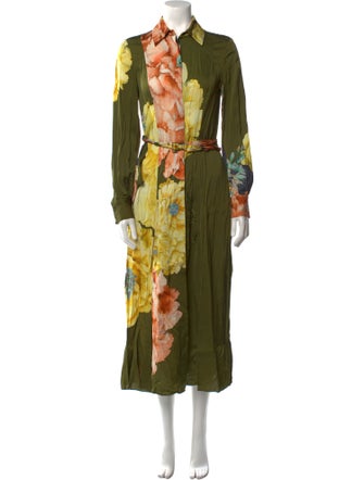Jason Wu Floral Print Midi Length Dress