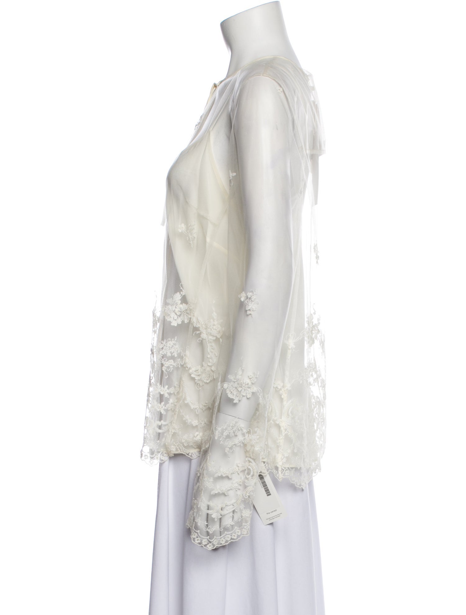 Jason Wu Crew Neck Long Sleeve Blouse